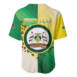 Personalised Nairobi Kenya Baseball Jersey Coat Of Arms With Coffee