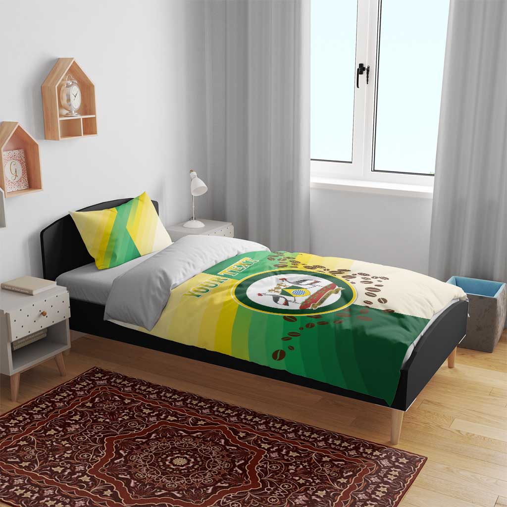 Personalised Nairobi Kenya Bedding Set Coat Of Arms With Coffee