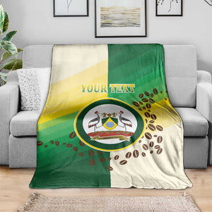 Personalised Nairobi Kenya Blanket Coat Of Arms With Coffee
