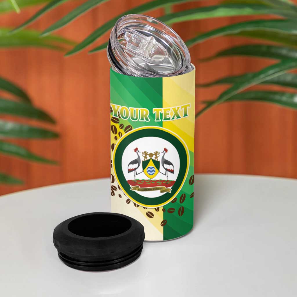 Personalised Nairobi Kenya 4 in 1 Can Cooler Tumbler Coat Of Arms With Coffee