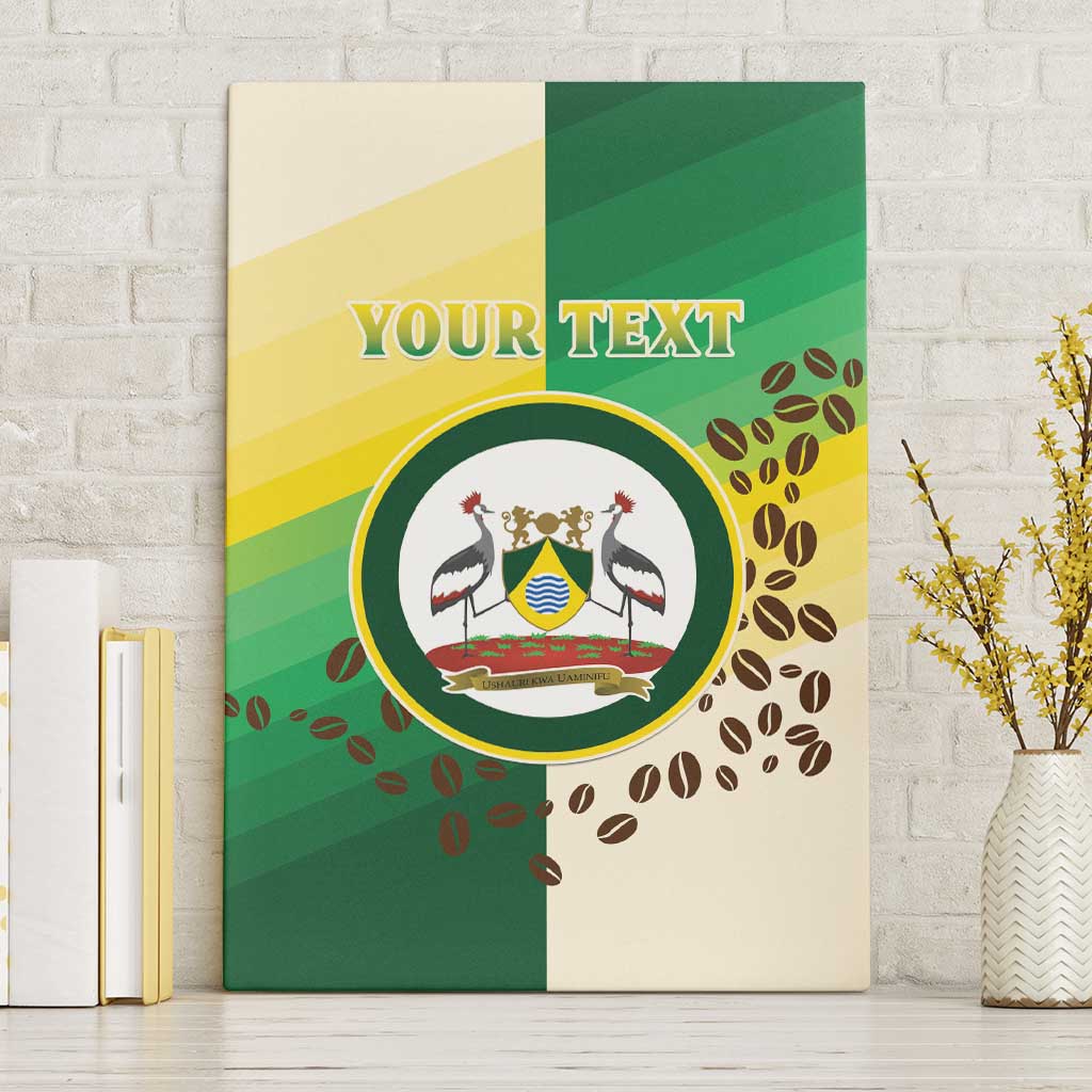 Personalised Nairobi Kenya Canvas Wall Art Coat Of Arms With Coffee