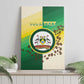 Personalised Nairobi Kenya Canvas Wall Art Coat Of Arms With Coffee