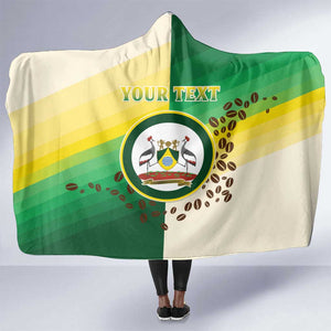 Personalised Nairobi Kenya Hooded Blanket Coat Of Arms With Coffee