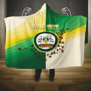 Personalised Nairobi Kenya Hooded Blanket Coat Of Arms With Coffee