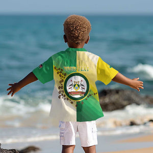 Personalised Nairobi Kenya Kid Hawaiian Shirt Coat Of Arms With Coffee