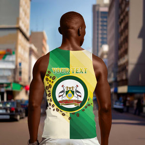 Personalised Nairobi Kenya Men Tank Top Coat Of Arms With Coffee