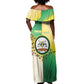 Personalised Nairobi Kenya Off Shoulder Maxi Dress Coat Of Arms With Coffee