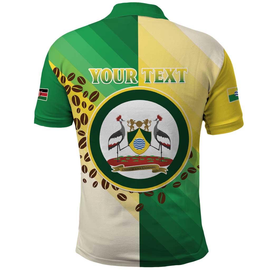 Personalised Nairobi Kenya Polo Shirt Coat Of Arms With Coffee