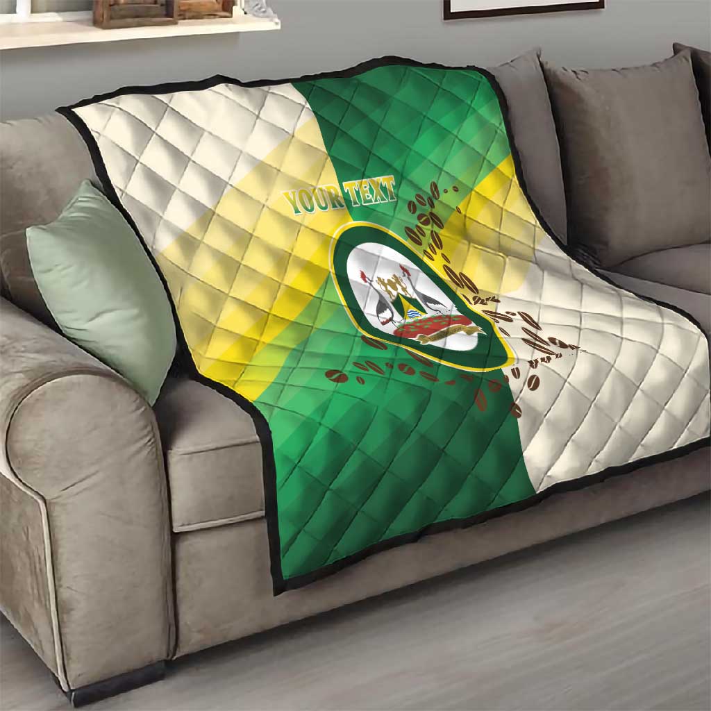 Personalised Nairobi Kenya Quilt Coat Of Arms With Coffee