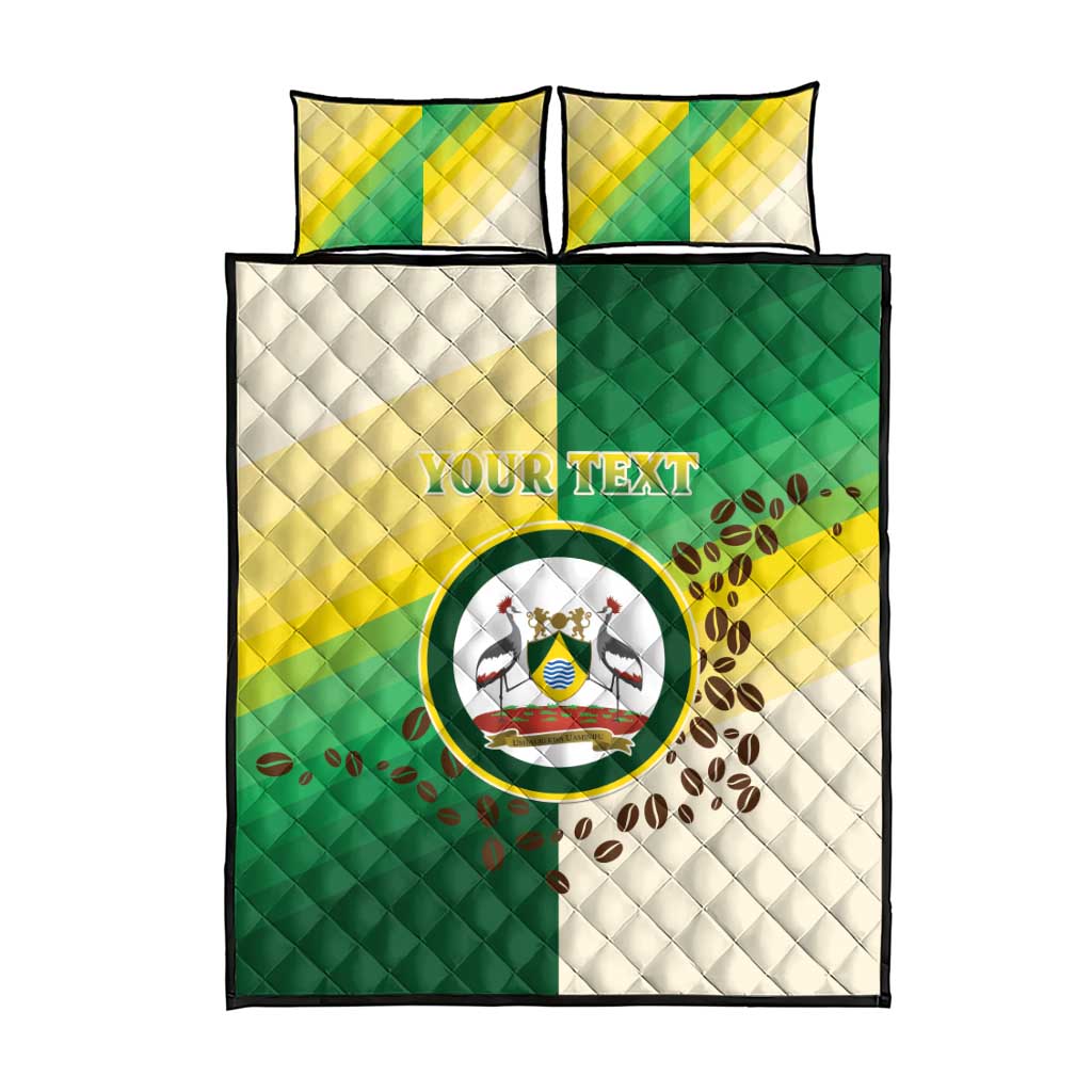 Personalised Nairobi Kenya Quilt Bed Set Coat Of Arms With Coffee