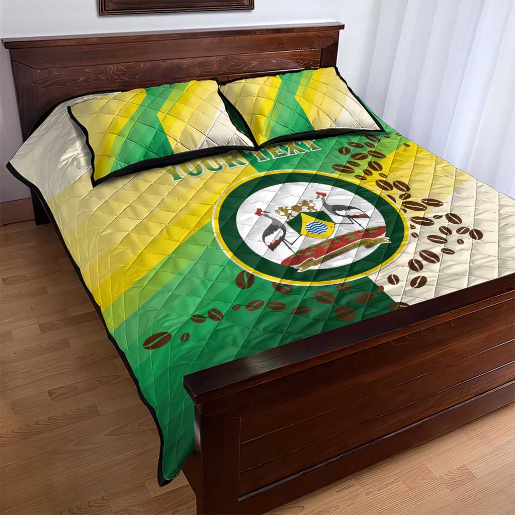 Personalised Nairobi Kenya Quilt Bed Set Coat Of Arms With Coffee