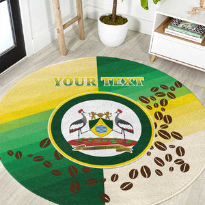 Personalised Nairobi Kenya Round Carpet Coat Of Arms With Coffee