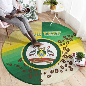 Personalised Nairobi Kenya Round Carpet Coat Of Arms With Coffee
