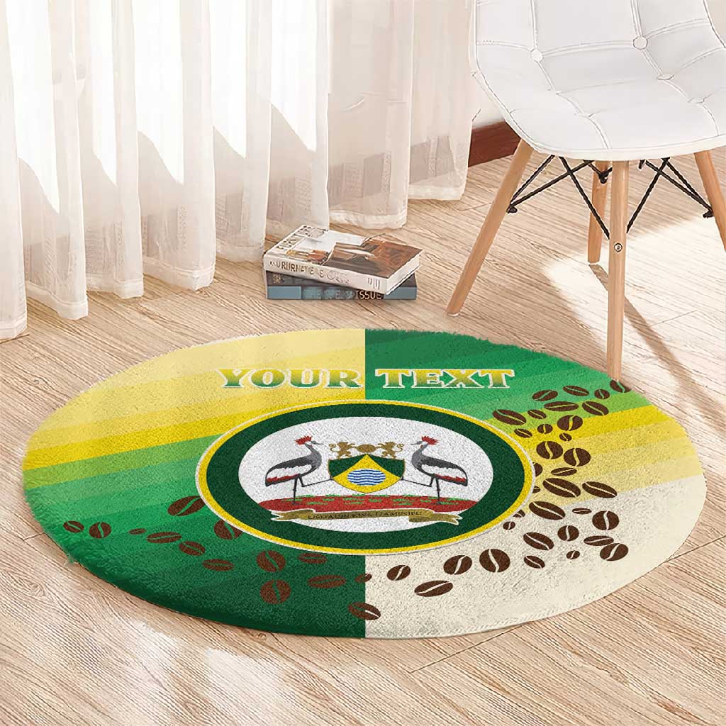 Personalised Nairobi Kenya Round Carpet Coat Of Arms With Coffee