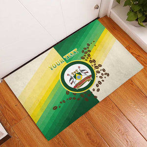 Personalised Nairobi Kenya Rubber Doormat Coat Of Arms With Coffee