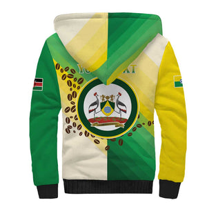 Personalised Nairobi Kenya Sherpa Hoodie Coat Of Arms With Coffee