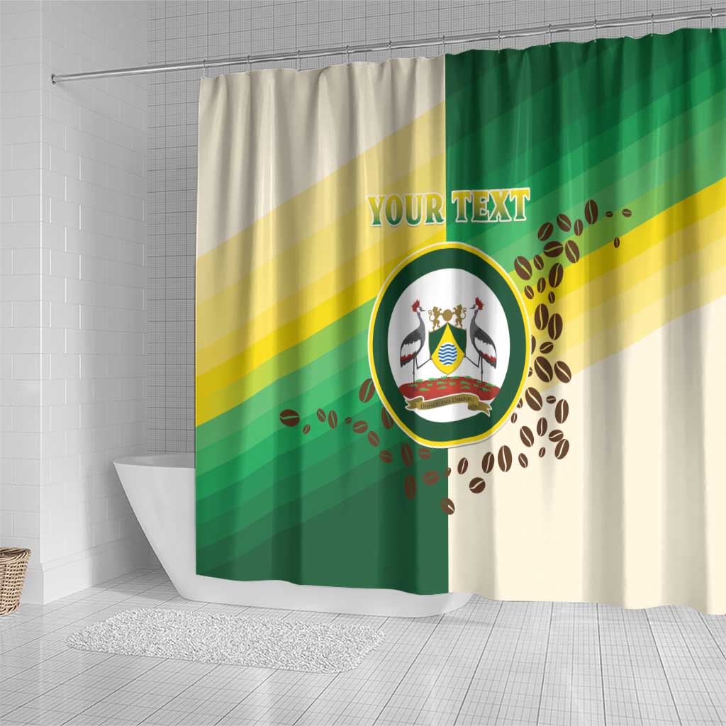 Personalised Nairobi Kenya Shower Curtain Coat Of Arms With Coffee