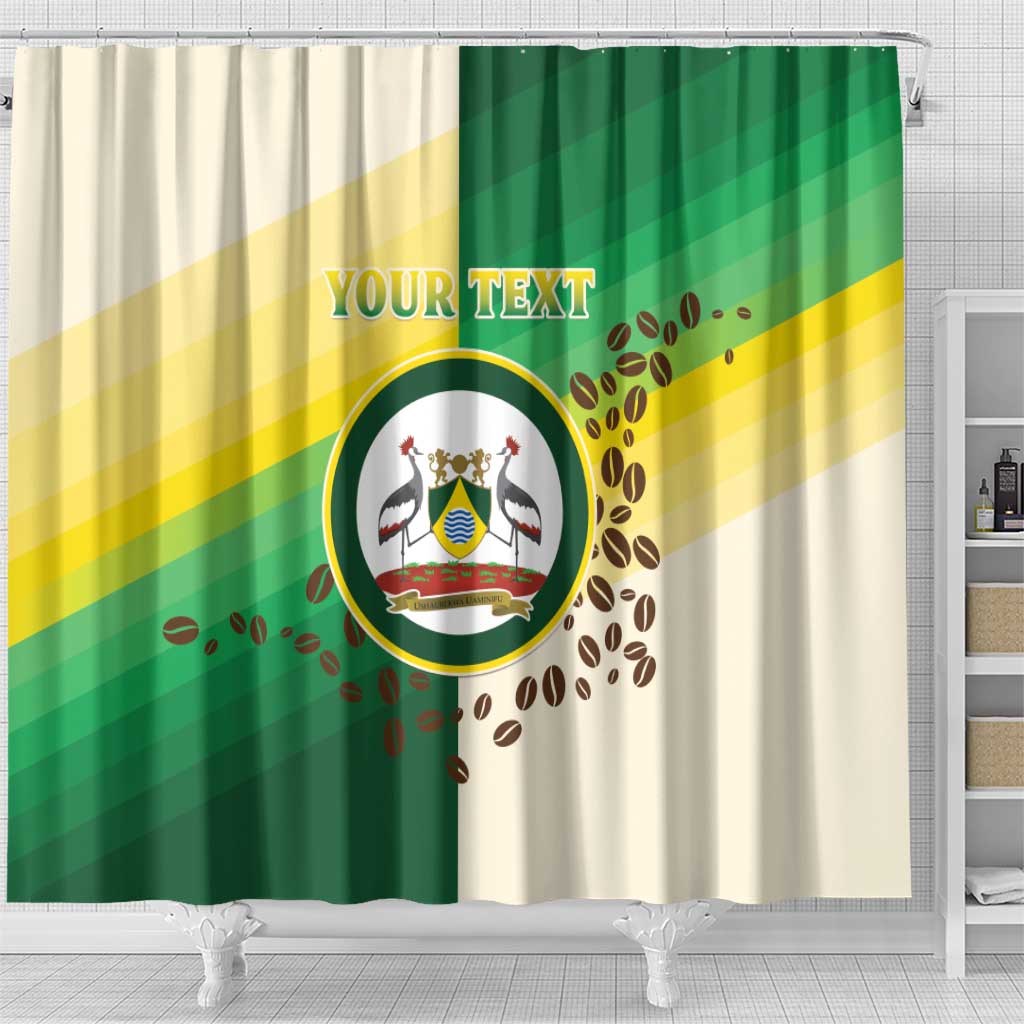 Personalised Nairobi Kenya Shower Curtain Coat Of Arms With Coffee