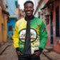 Personalised Nairobi Kenya Sleeve Zip Bomber Jacket Coat Of Arms With Coffee