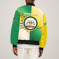 Personalised Nairobi Kenya Sleeve Zip Bomber Jacket Coat Of Arms With Coffee