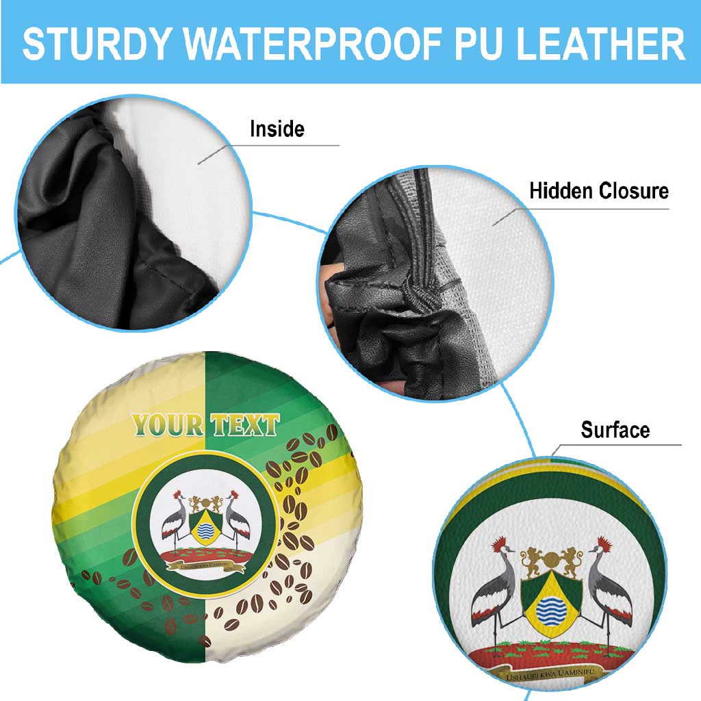 Personalised Nairobi Kenya Spare Tire Cover Coat Of Arms With Coffee