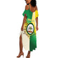 Personalised Nairobi Kenya Summer Maxi Dress Coat Of Arms With Coffee