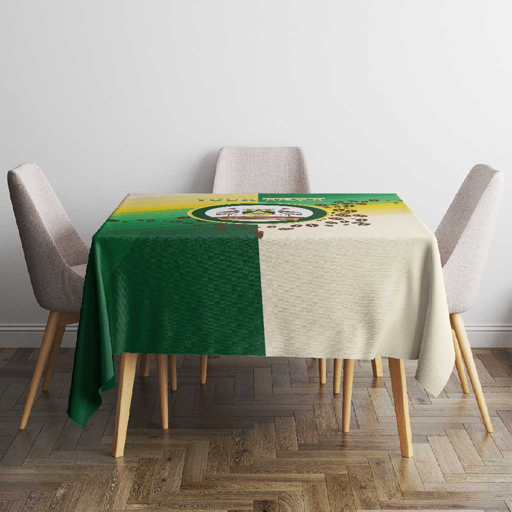 Personalised Nairobi Kenya Tablecloth Coat Of Arms With Coffee