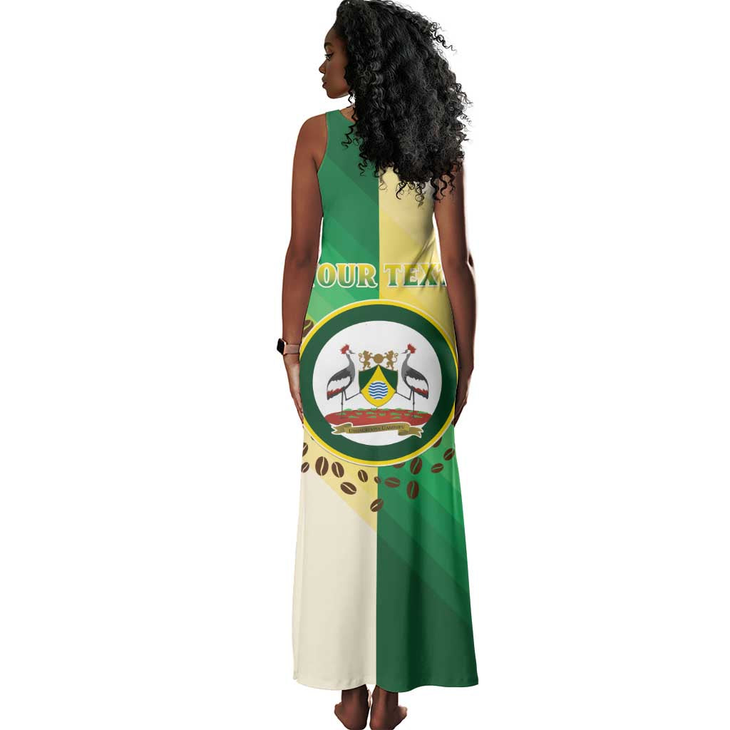 Personalised Nairobi Kenya Tank Maxi Dress Coat Of Arms With Coffee
