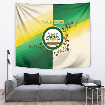 Personalised Nairobi Kenya Tapestry Coat Of Arms With Coffee