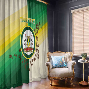 Personalised Nairobi Kenya Window Curtain Coat Of Arms With Coffee