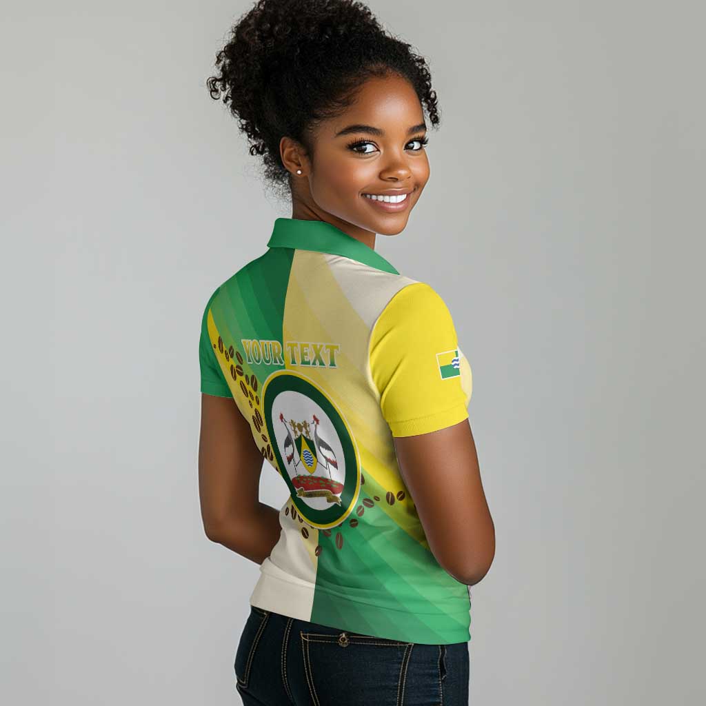 Personalised Nairobi Kenya Women Polo Shirt Coat Of Arms With Coffee