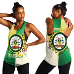 Personalised Nairobi Kenya Women Racerback Tank Coat Of Arms With Coffee