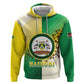 Personalised Nairobi Kenya Zip Hoodie Coat Of Arms With Coffee