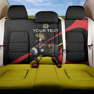 Jamhuri ya Uganda Rugby Custom Back Car Seat Cover With Black Crowned Crane Mascot