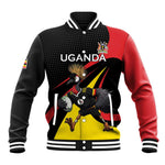 Jamhuri ya Uganda Rugby Custom Baseball Jacket With Black Crowned Crane Mascot