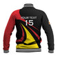 Jamhuri ya Uganda Rugby Custom Baseball Jacket With Black Crowned Crane Mascot