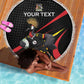 Jamhuri ya Uganda Rugby Custom Beach Blanket With Black Crowned Crane Mascot