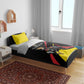 Jamhuri ya Uganda Rugby Custom Bedding Set With Black Crowned Crane Mascot
