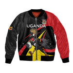 Jamhuri ya Uganda Rugby Custom Bomber Jacket With Black Crowned Crane Mascot