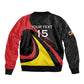 Jamhuri ya Uganda Rugby Custom Bomber Jacket With Black Crowned Crane Mascot