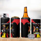 Jamhuri ya Uganda Rugby Custom 4 in 1 Can Cooler Tumbler With Black Crowned Crane Mascot