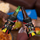 Jamhuri ya Uganda Rugby Custom 4 in 1 Can Cooler Tumbler With Black Crowned Crane Mascot
