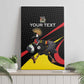 Jamhuri ya Uganda Rugby Custom Canvas Wall Art With Black Crowned Crane Mascot