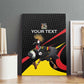 Jamhuri ya Uganda Rugby Custom Canvas Wall Art With Black Crowned Crane Mascot