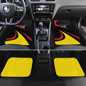 Jamhuri ya Uganda Rugby Custom Car Mats With Black Crowned Crane Mascot