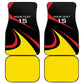 Jamhuri ya Uganda Rugby Custom Car Mats With Black Crowned Crane Mascot