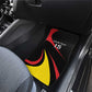 Jamhuri ya Uganda Rugby Custom Car Mats With Black Crowned Crane Mascot