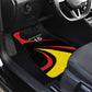 Jamhuri ya Uganda Rugby Custom Car Mats With Black Crowned Crane Mascot