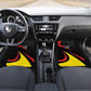 Jamhuri ya Uganda Rugby Custom Car Mats With Black Crowned Crane Mascot