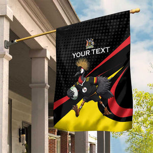 Jamhuri ya Uganda Rugby Custom Garden Flag With Black Crowned Crane Mascot